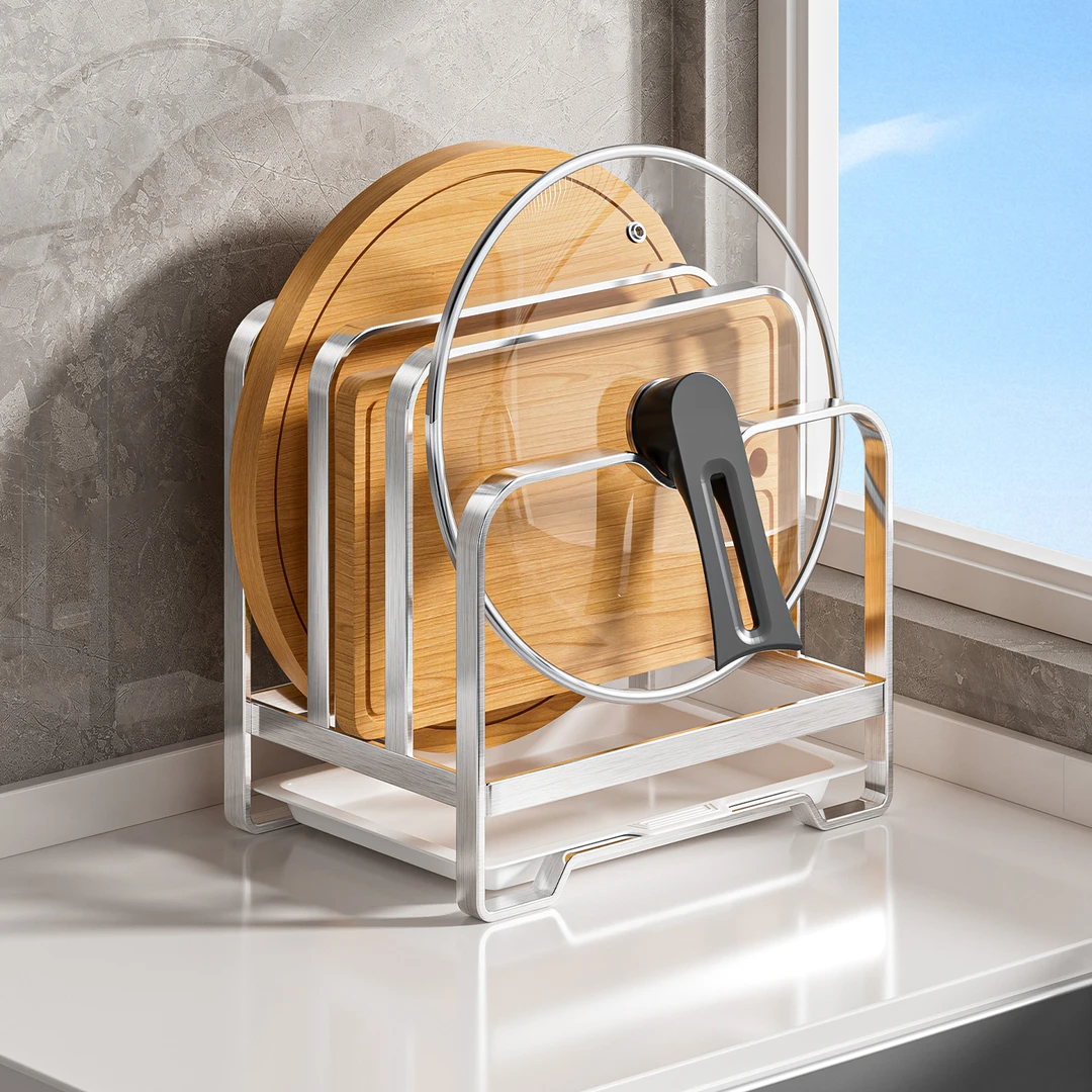 厨房菜板架台面砧板放置架置物架案板锅盖刀架刀具收纳架子