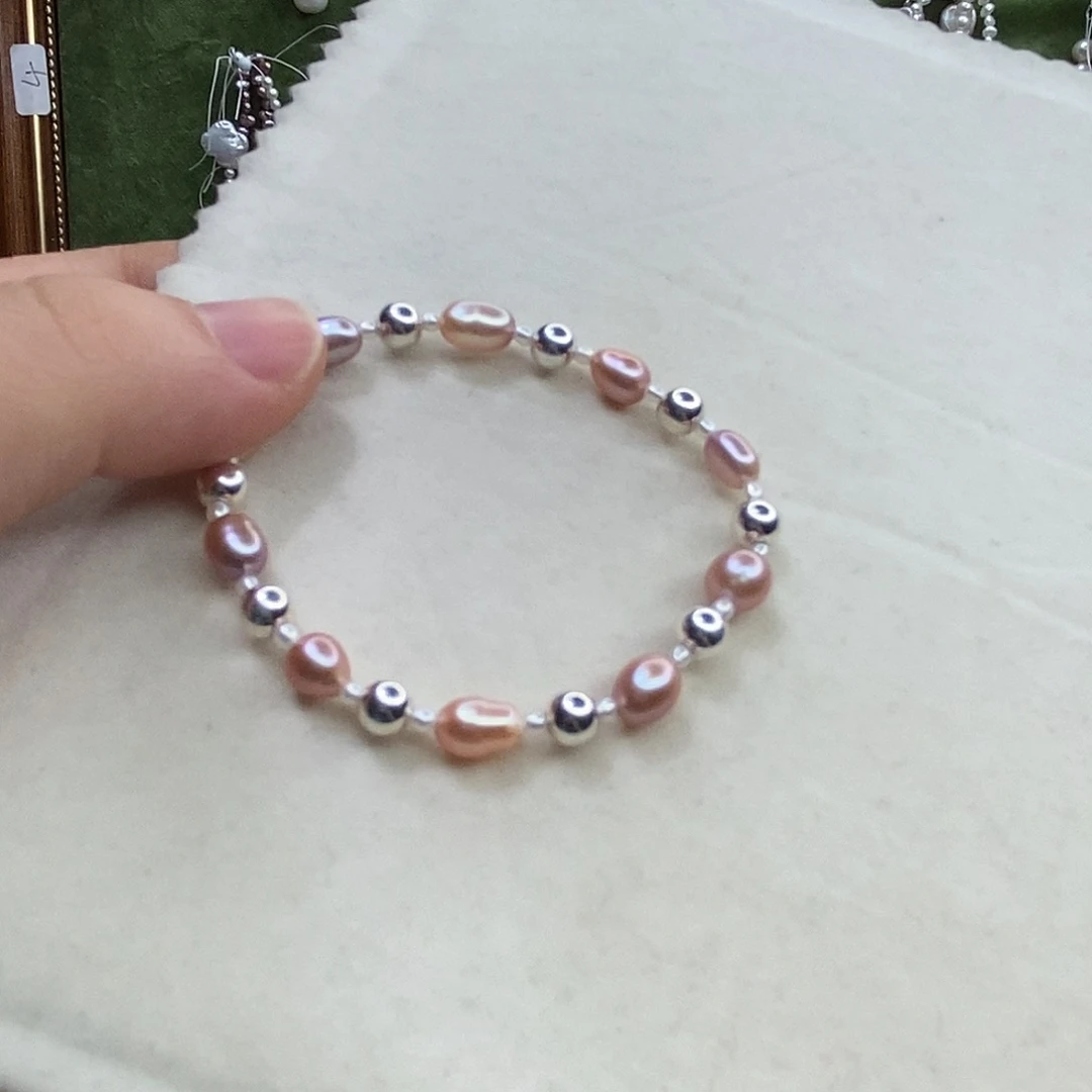 手绳淡水珍珠银S925镶嵌