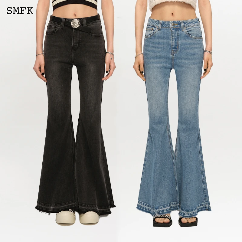 SMFK深海人鱼牛仔裤 UJ009GY 复古气质百搭