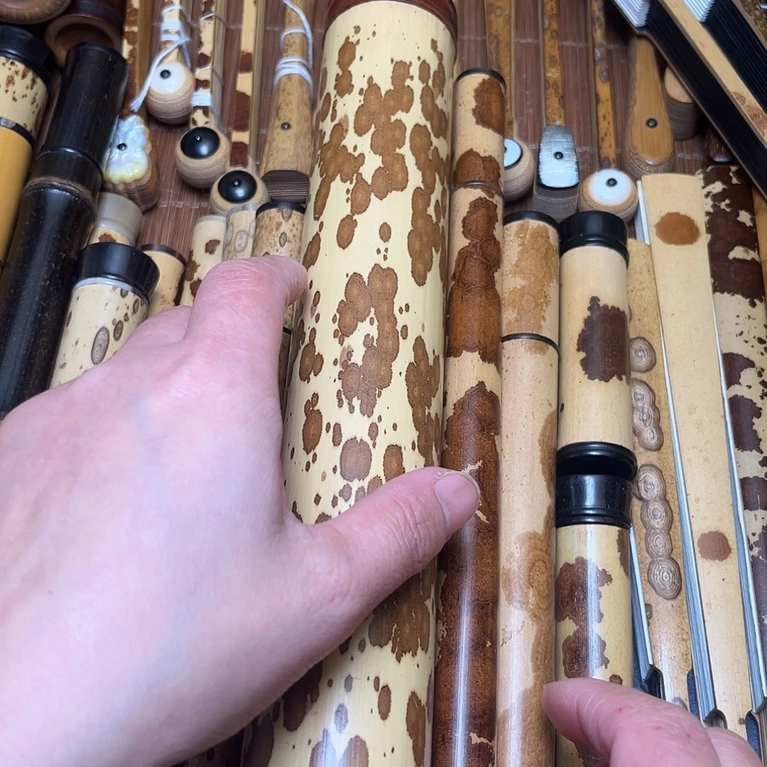 天***门扇子湘妃竹梅妃竹香筒