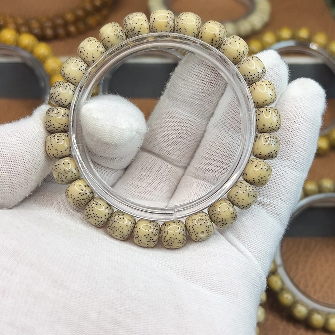 手串星月菩提石玉料9×8正月针尖牛毛星无烟花星