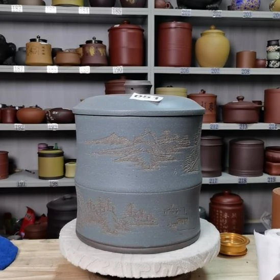 茶叶罐紫砂正品八饼装茶叶罐051