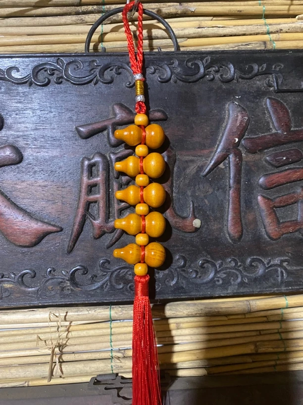 桃木五葫芦挂件（五福临门）
