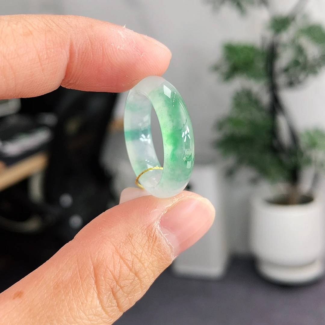 翡翠未镶嵌戒指13-14号