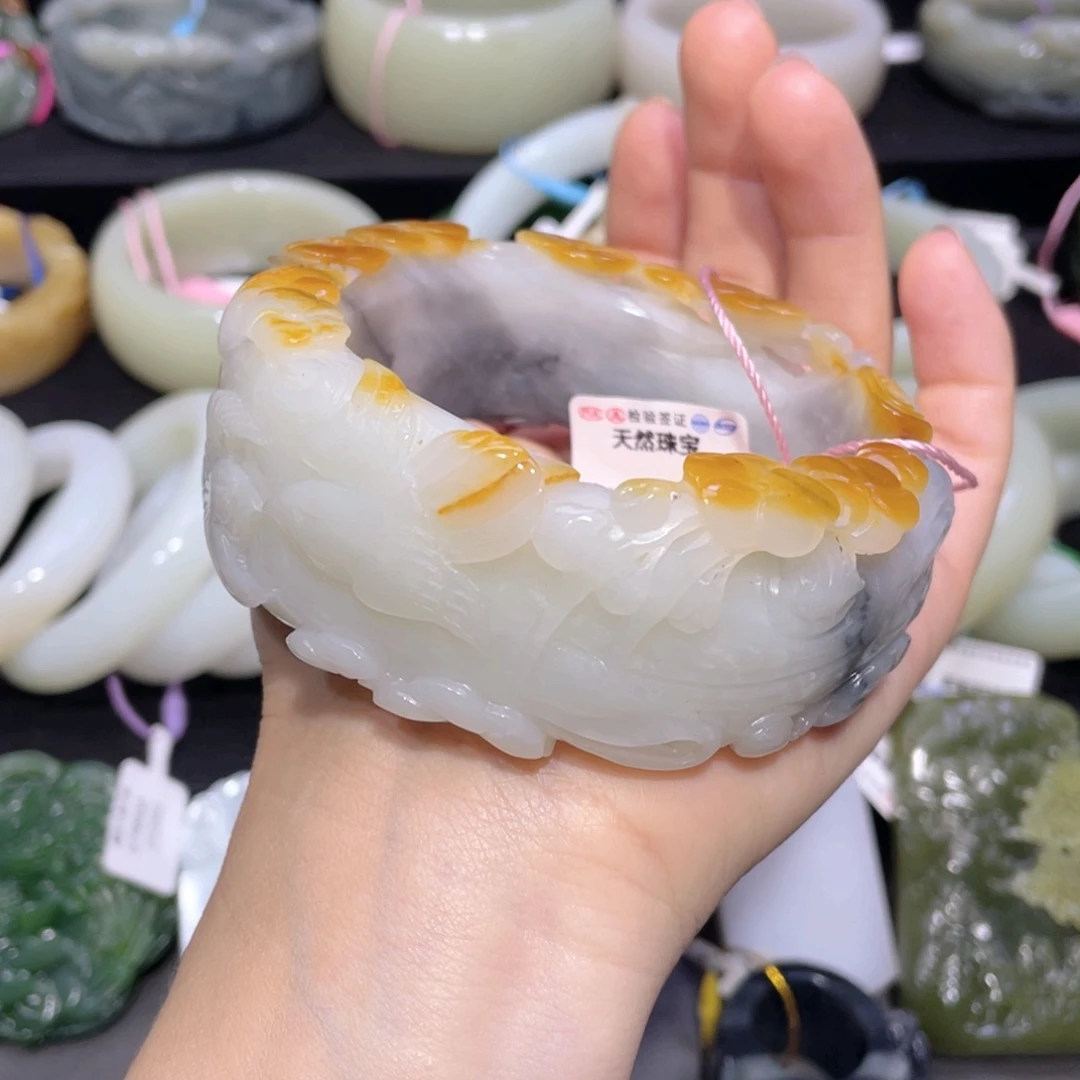 和田玉手镯未镶嵌80