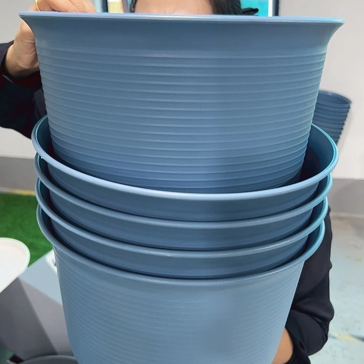 特价矮陶口30高22深蓝无托5只