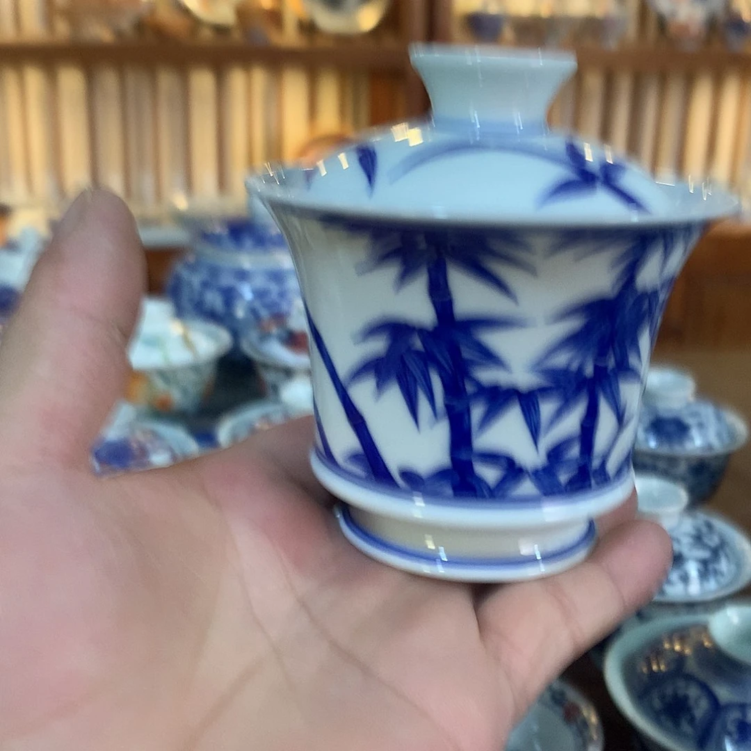 錡镇堂手工手绘盖碗