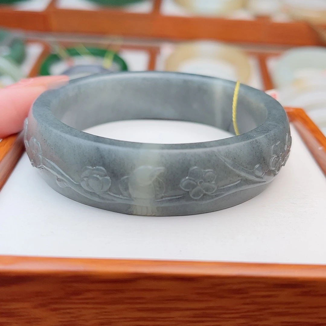 和田玉未镶嵌手镯58.6