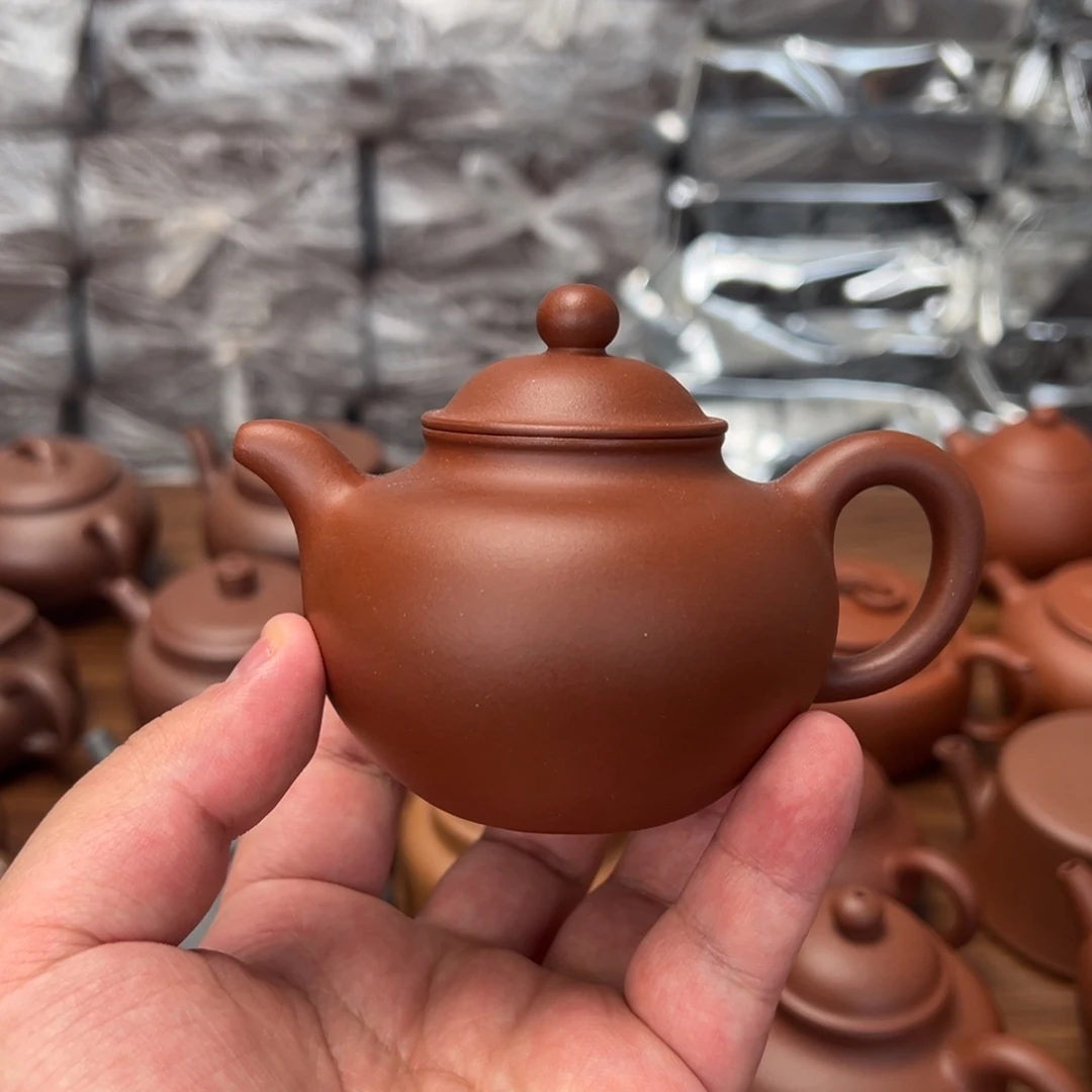 紫砂茶壶150cc红皮龙大亨掇球