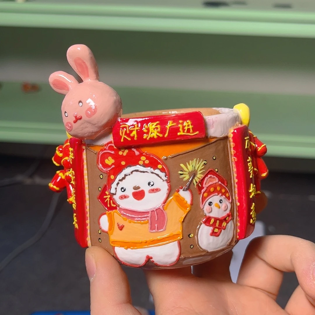 红陶老梧家瑕疵多肉花盆