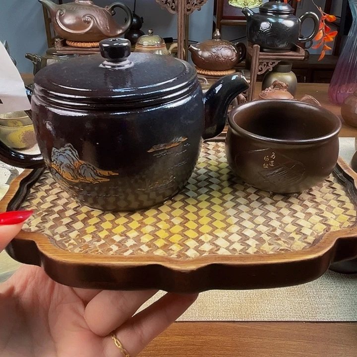 柴烧壶泡茶香柴燒壺泡茶香