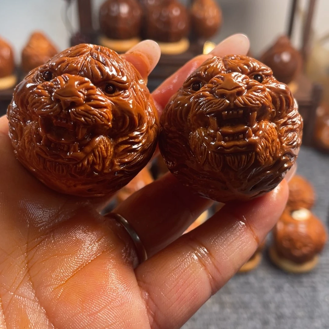 橄榄核手串/手链用****3虎头一对