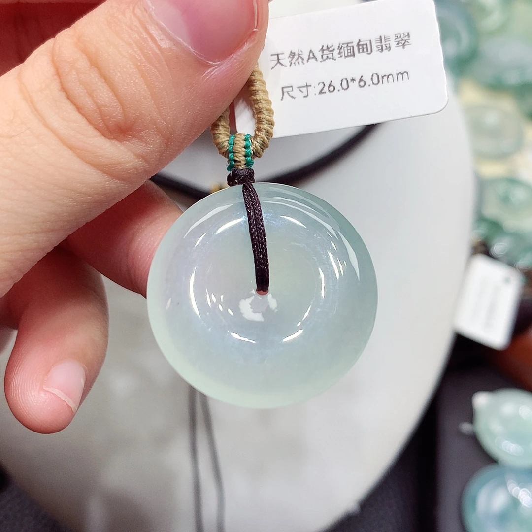 翡翠未镶嵌颈饰编号18，26.0/6.0