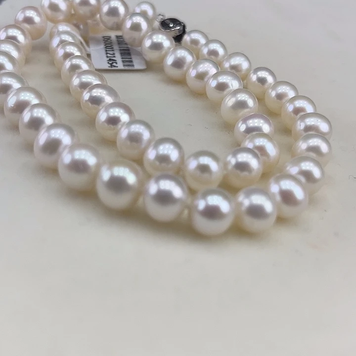 淡水珍珠银S925镶嵌颈饰9➕极光炫彩高品