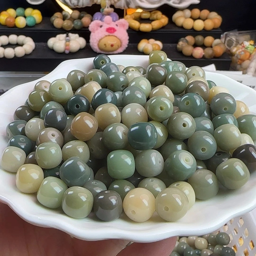 手串菩提根/象牙果卡11/12海盐蓝多宝桶500颗