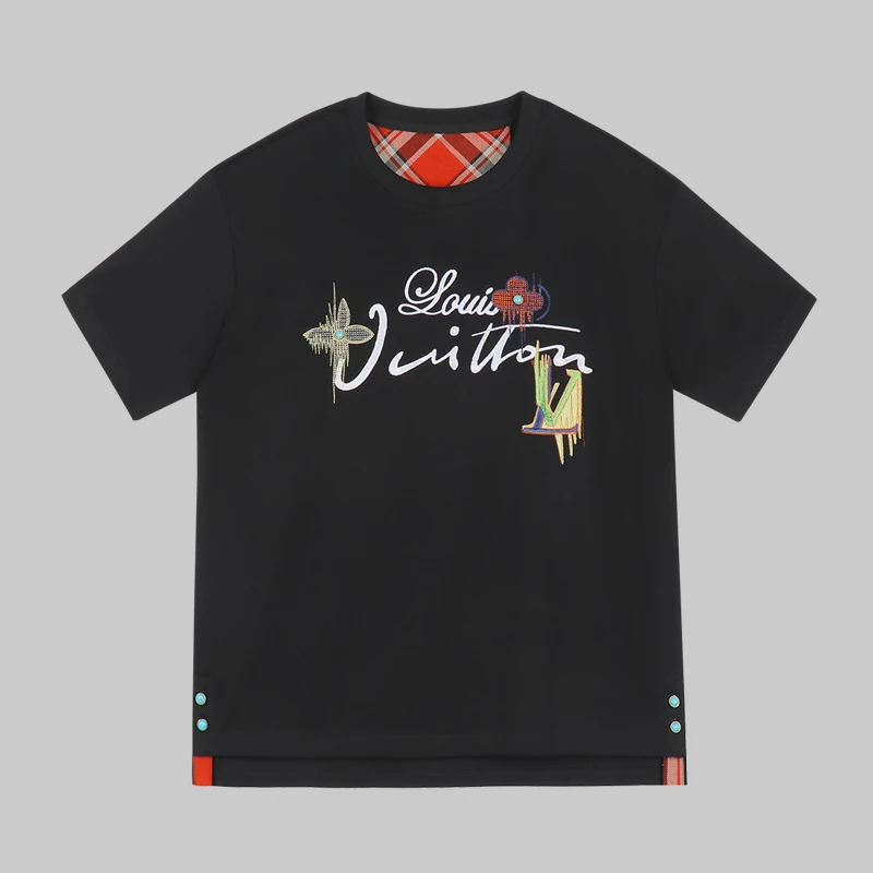 男士绿松石开叉短袖-5