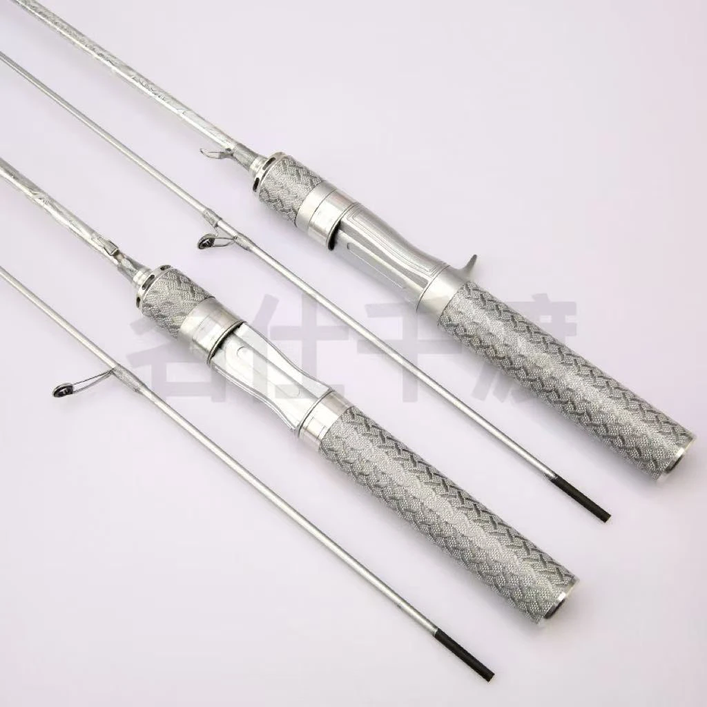 冰花限定款路亚竿实心马口竿ul超软路亚竿套装全套水滴轮微物