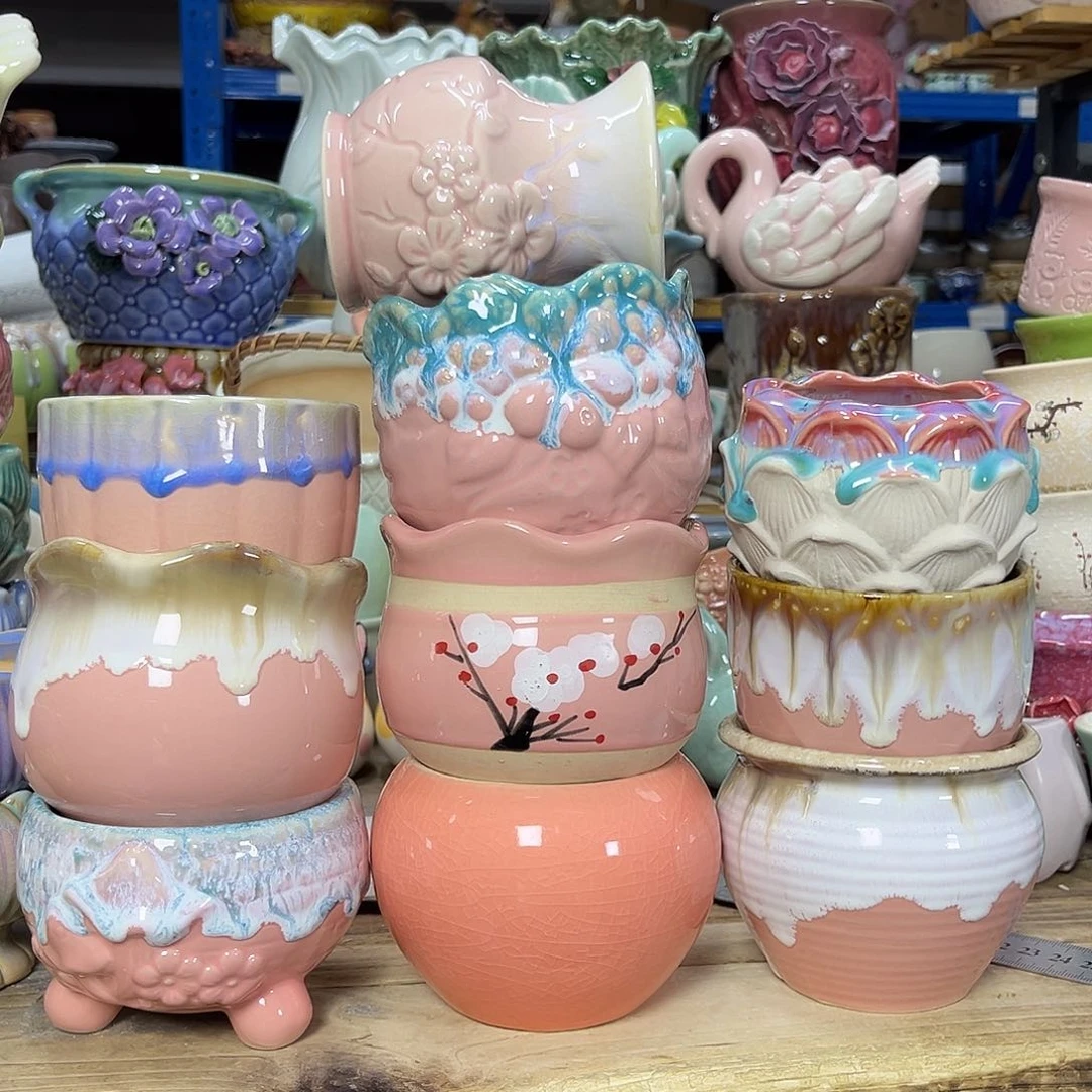 陶瓷陶瓷花盆特价上新口7-10厘米