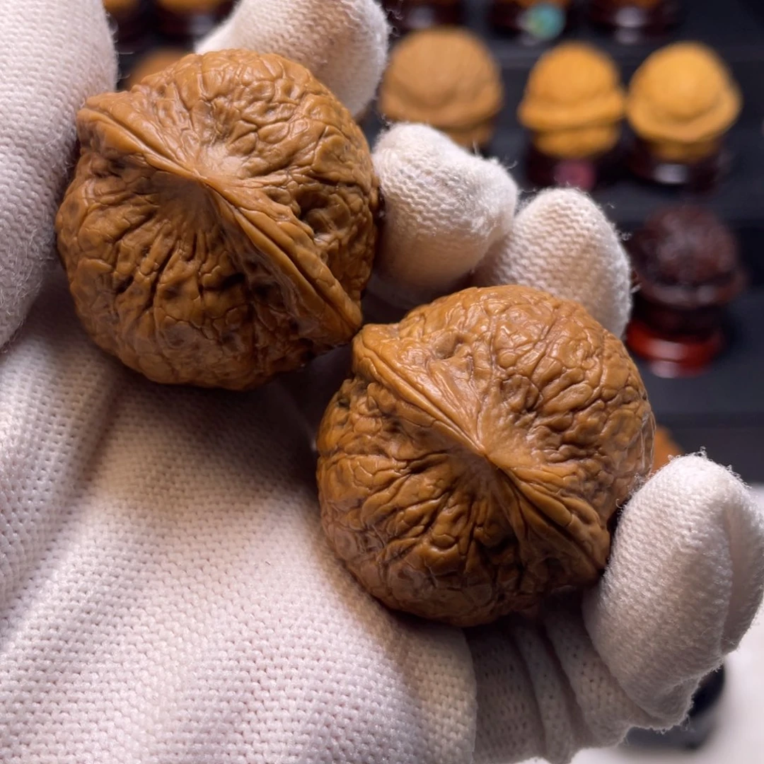 文玩核桃把件Y8蟒纹虎头38尺