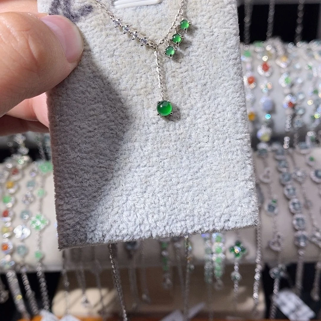 翡翠银S925镶嵌颈饰