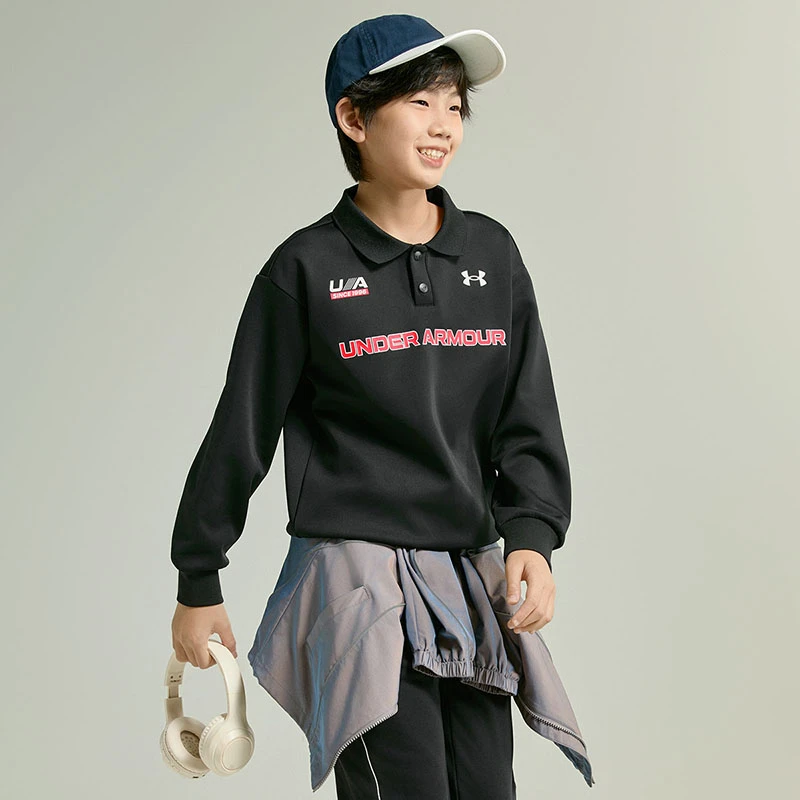 Under Armour/安德玛儿童运动休闲印花时尚宽松春夏长袖卫衣3540