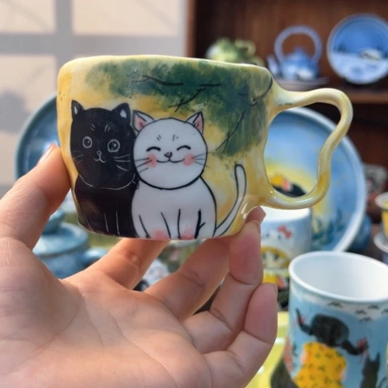 罐景德镇釉下手绘陶瓷