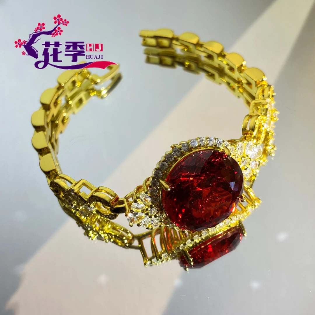 【花季】 原创艳彩鸽血强荧光手链XG75