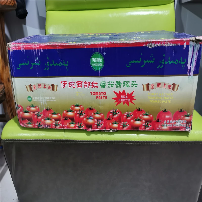 伊纯西部红番茄酱罐头清真整箱新疆新鲜番茄制作0添加商用大罐