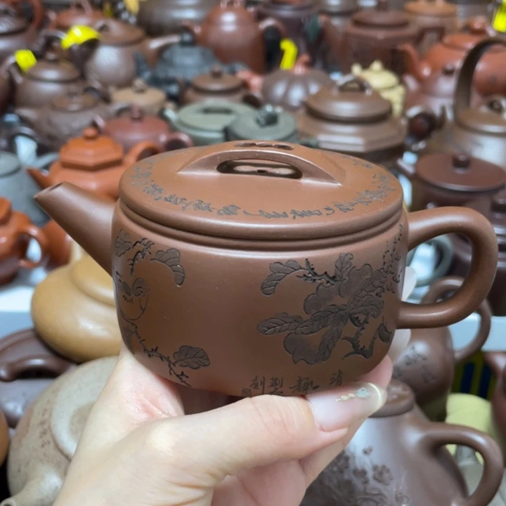 茶壶底槽青紫砂艺术作品