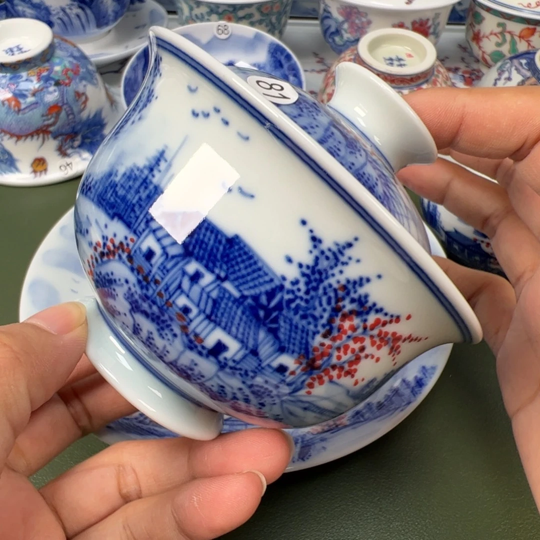 陶瓷景德镇纯手工纯手绘茶具木木81