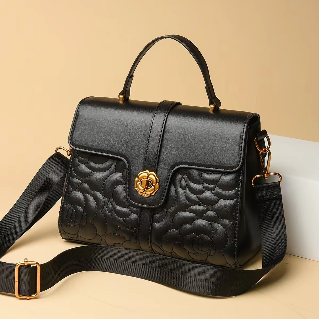 时尚单肩斜挎包229黑色  长23高18