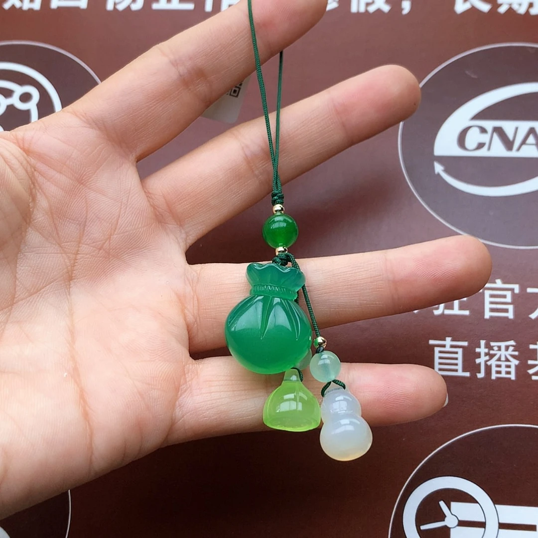 【闪购商品】玛瑙/玉髓车挂未镶嵌手机挂