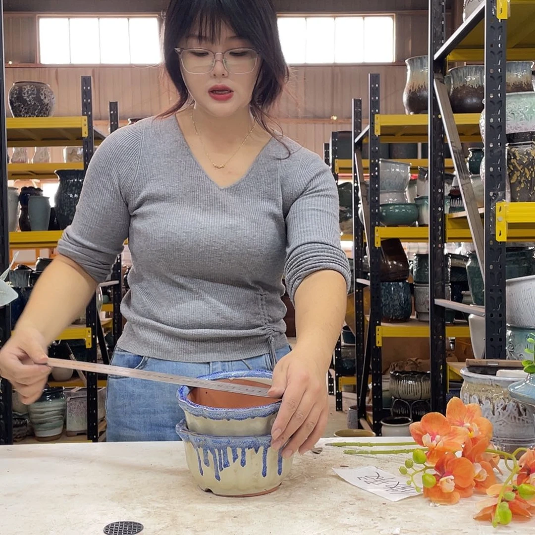 宜兴紫砂粗陶花盆