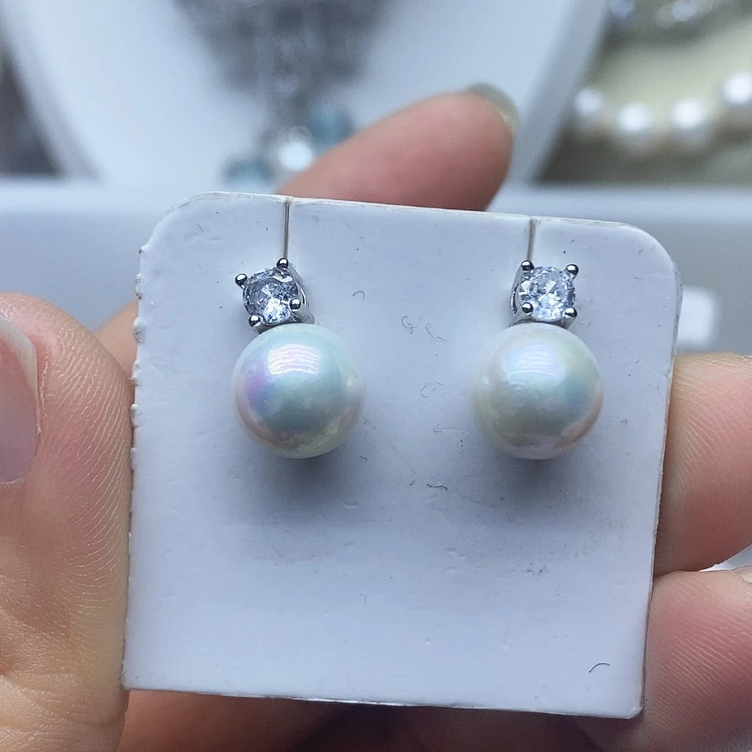 淡水珍珠耳钉未镶嵌