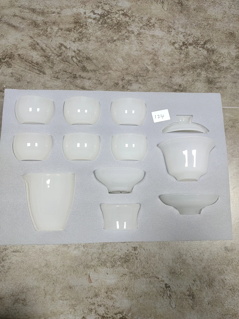 高档陶瓷茶具套装家用简约防烫手盖碗茶杯茶壶泡茶整套124