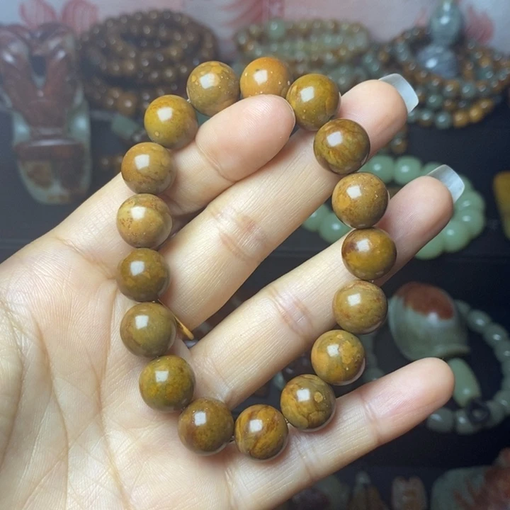 手链未镶嵌岫岩河磨玉（透闪石质玉）