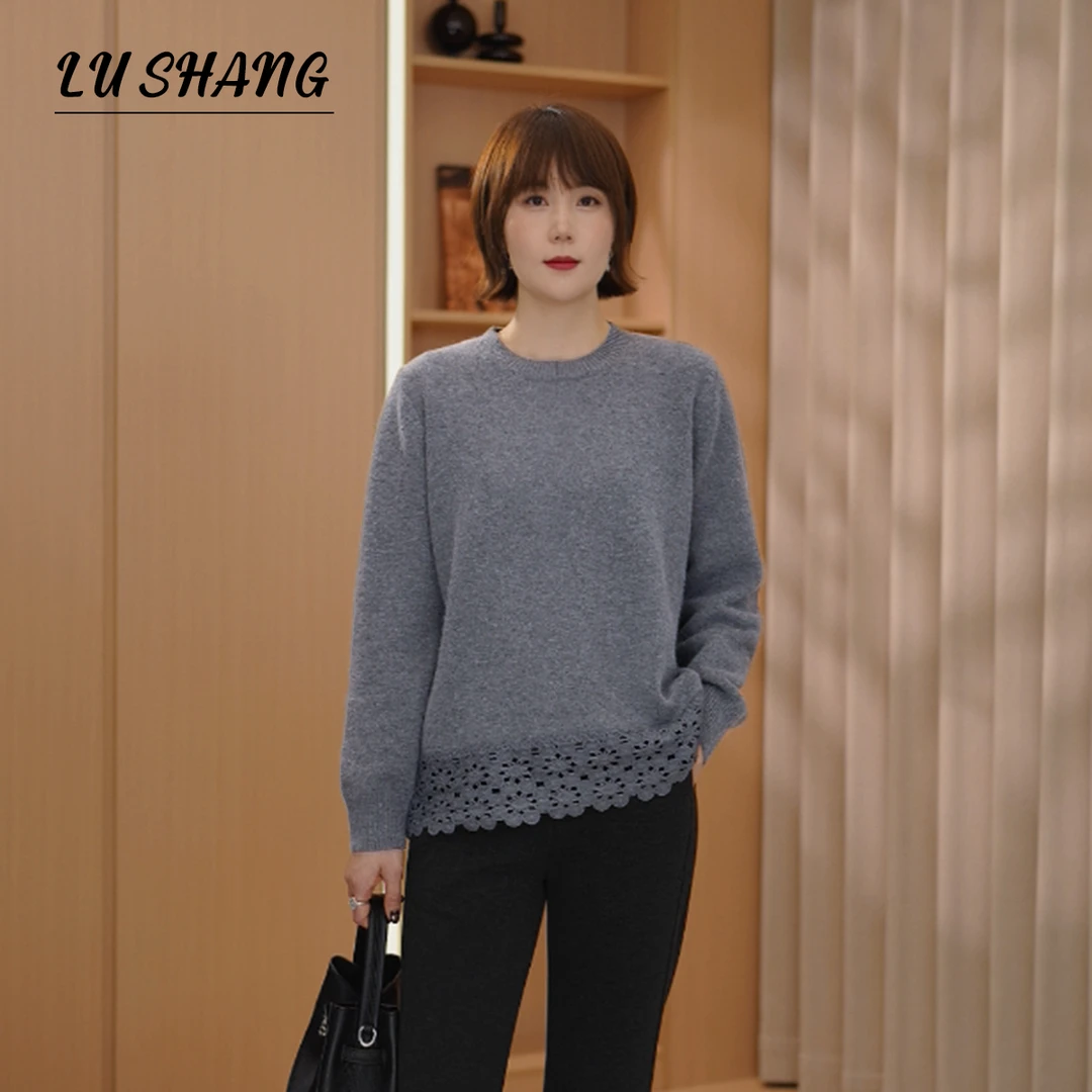 【初雪生花】下摆镂空勾花，羊毛混纺！露赏2025冬慵懒风显瘦叠穿毛衣