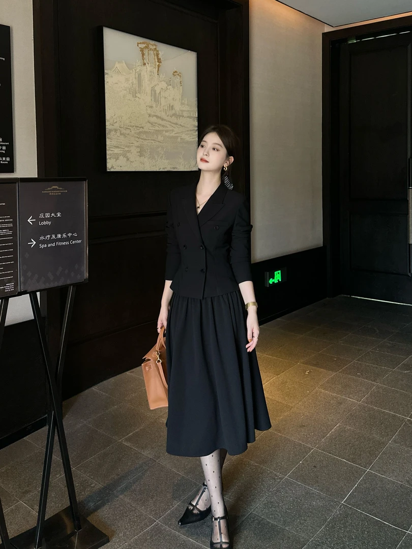 J113318F小个子西装时尚套装轻熟风长袖气质极简风法式显瘦休闲风