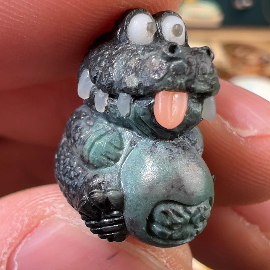 绿松石未镶嵌配饰小鳄鱼