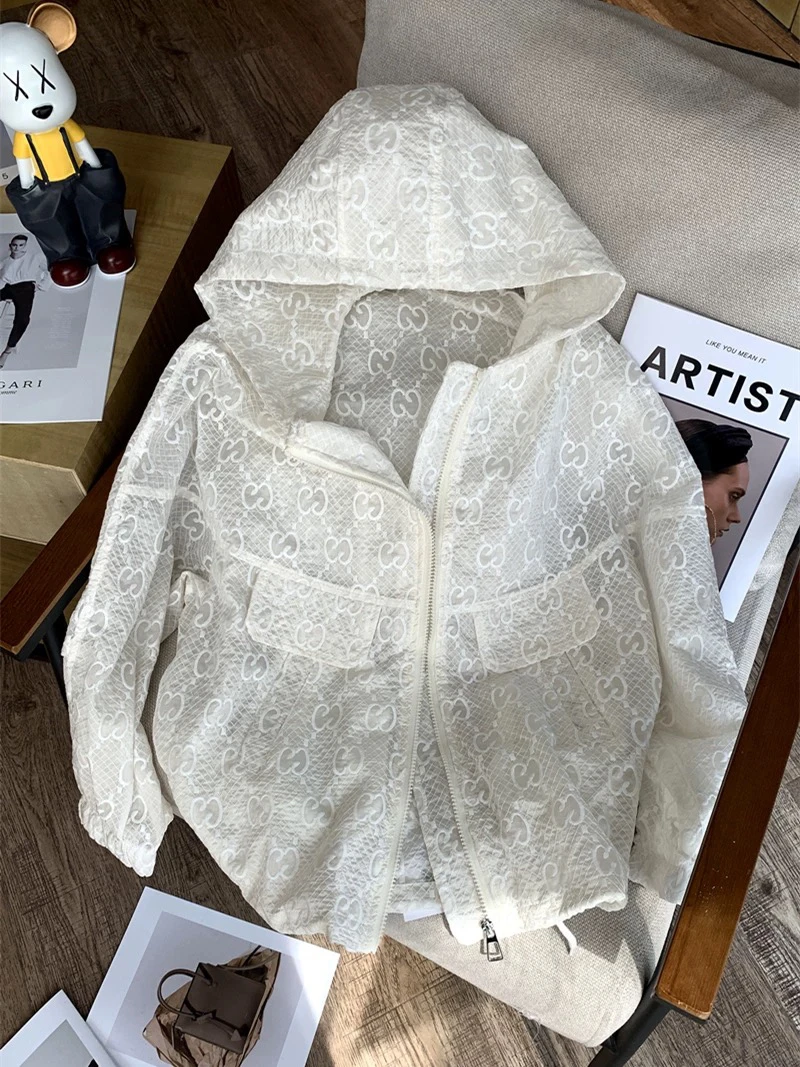 D22-夏季连帽蕾丝短外套