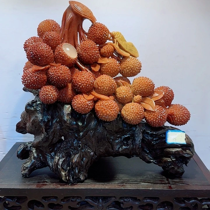晓***红石材寿山石摆件精品