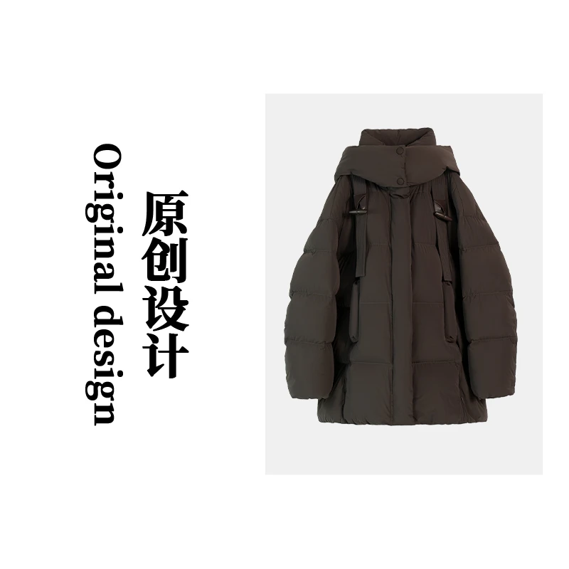 【航睿专享】一手长O型连帽牛角扣羽绒服SDYH2368