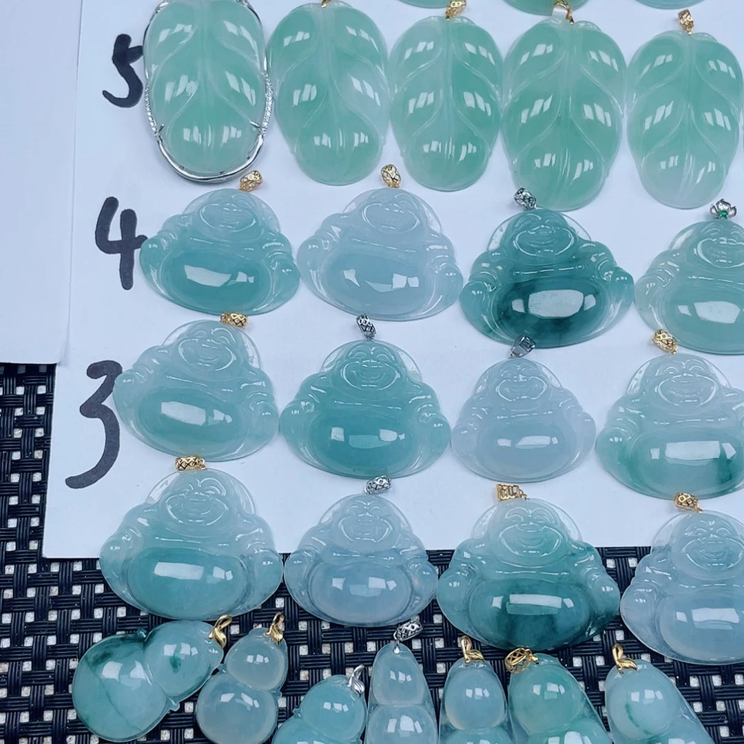 翡翠未镶嵌颈饰天然翡翠吊坠