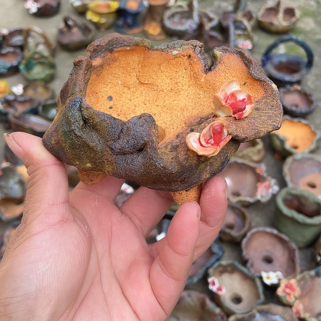 屹***屹新店福利高温手工粗陶花盆