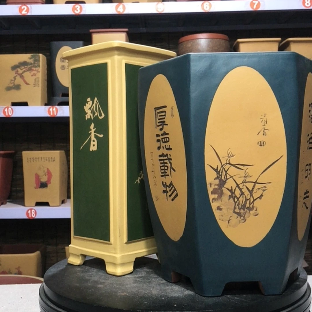 【闪购商品】紫砂花盆小**哥手工制作