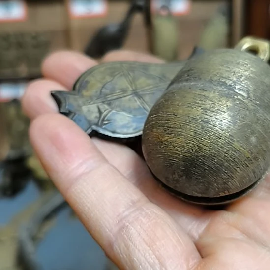 ️***️镀金铜件两个，包浆自然