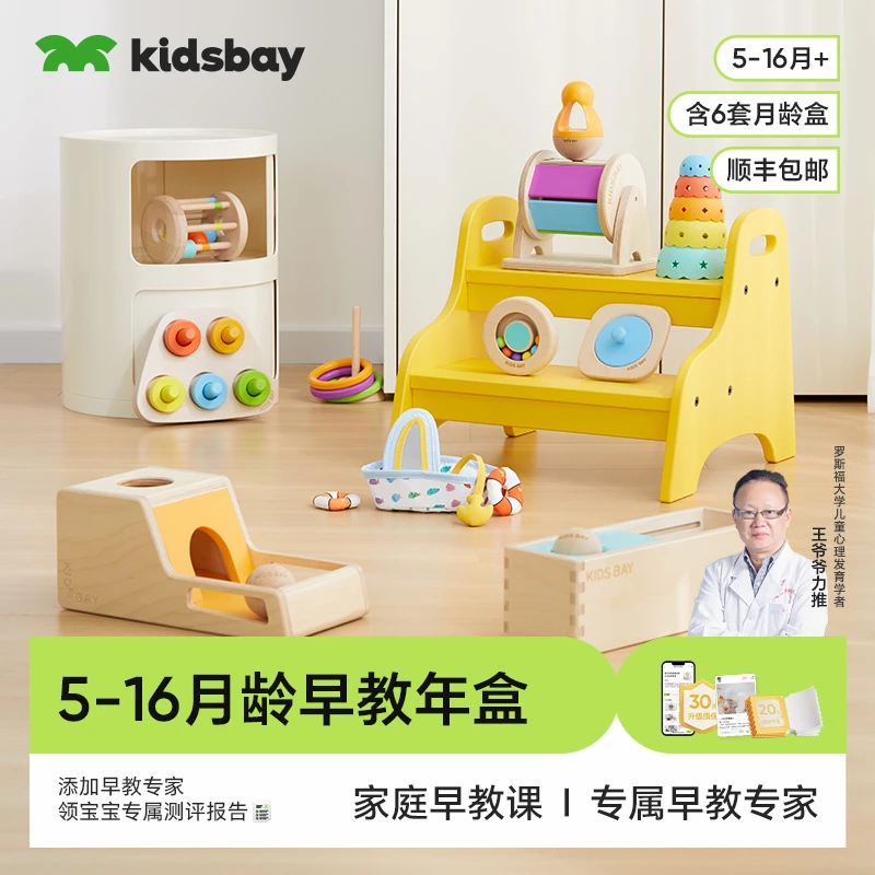 kidsbay宝宝蒙氏早教盒子5-24月婴儿玩具1年盒套装礼物