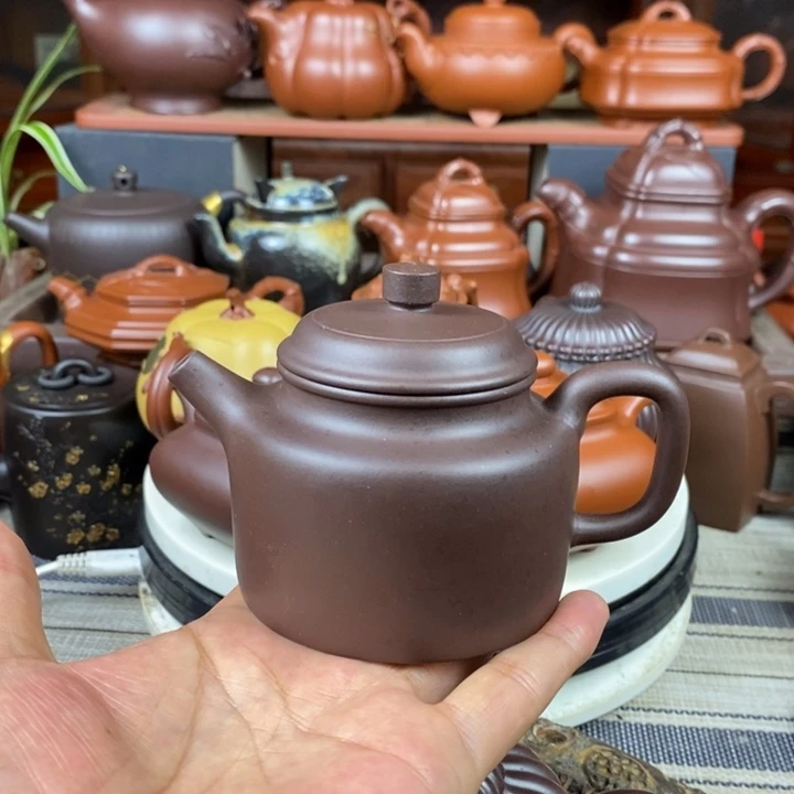 茶壶紫砂高德钟220cc原矿一厂老紫泥特价