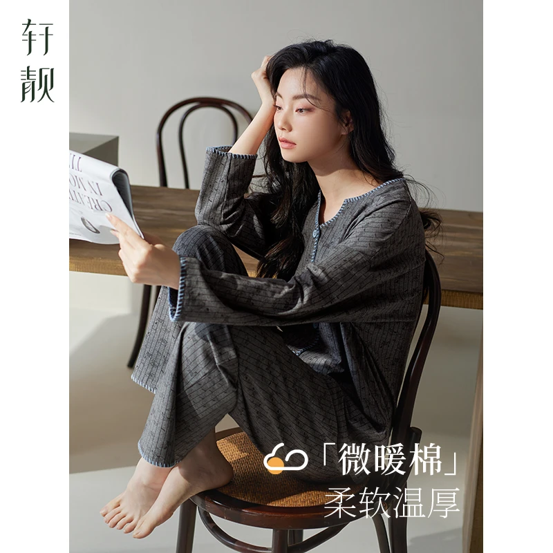 【纯棉】2026新款睡衣女春秋季长袖四季小狗慵懒风大码家居服套装