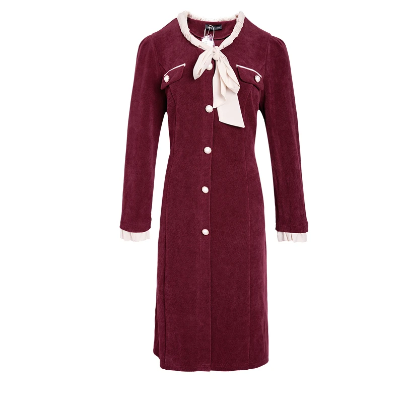 91909大码女装2024秋冬新款显瘦收腰高级感百搭气质女款连衣裙